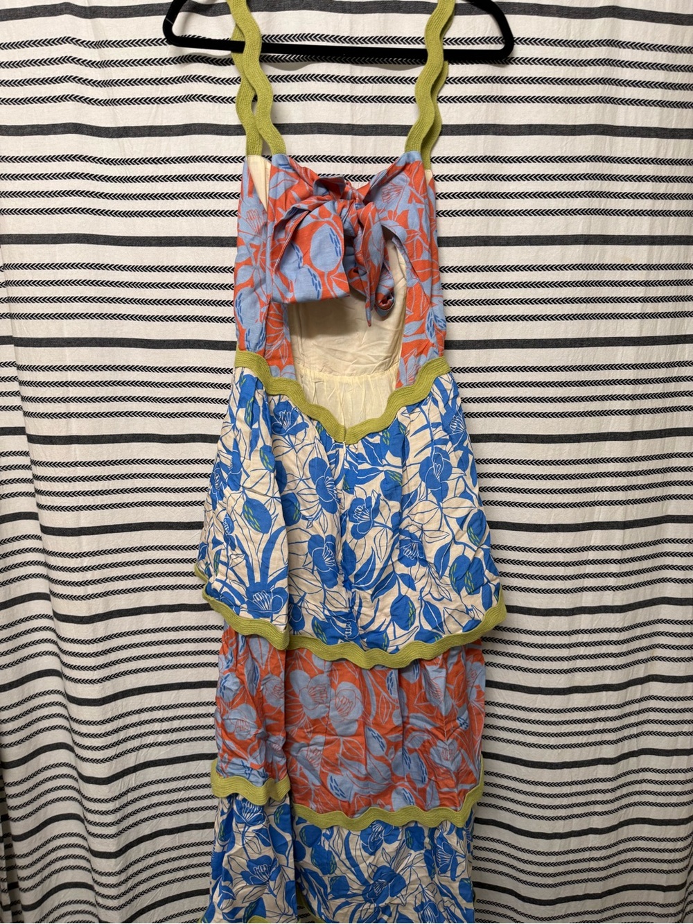 FARM Rio Linen Tiered Ric Rac Midi Dress - Picture 5 of 5